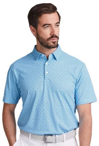 Ping Ephron Printed pánské polo, baltic sea multi