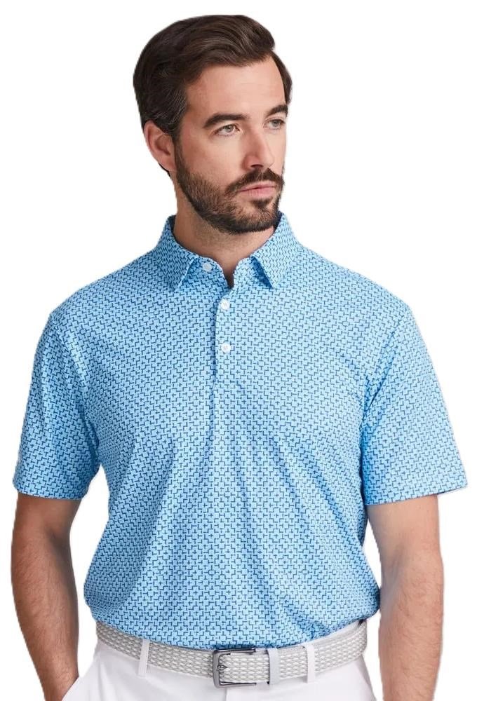 Ping Ephron Printed pánské polo, baltic sea multi