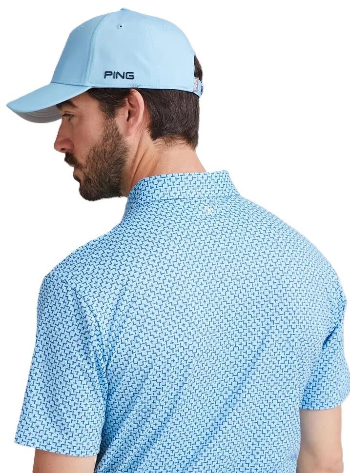 Ping Ephron Printed pánské polo, baltic sea multi
