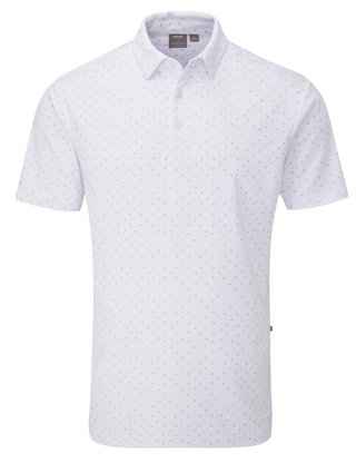 Ping Ephron Printed pánské polo, white/green bay multi