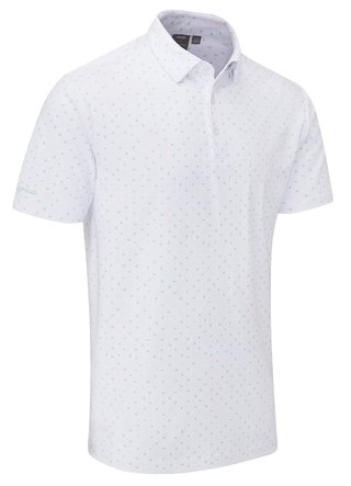 Ping Ephron Printed pánské polo, white/green bay multi