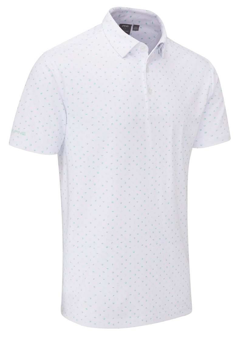 Ping Ephron Printed pánské polo, white/green bay multi