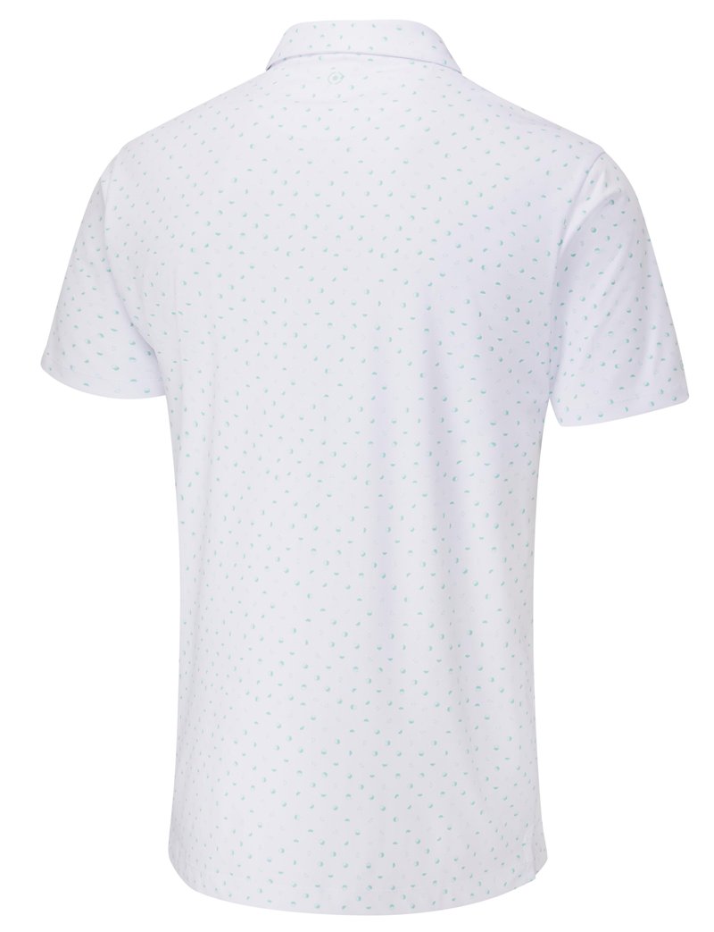 Ping Ephron Printed pánské polo, white/green bay multi