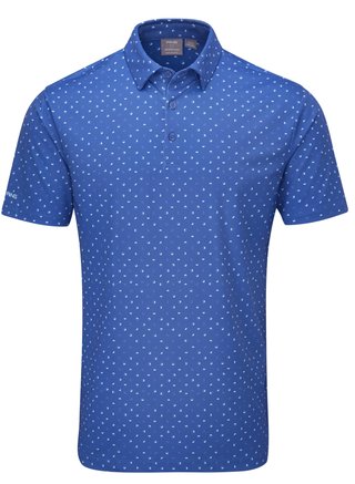 Ping Ephron Printed pánské polo, bright cobalt multi
