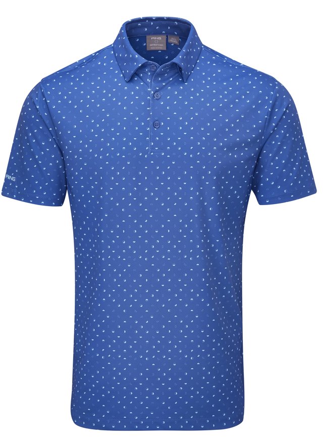 Ping Ephron Printed pánské polo, bright cobalt multi