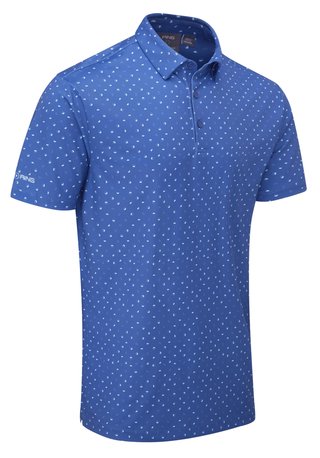 Ping Ephron Printed pánské polo, bright cobalt multi