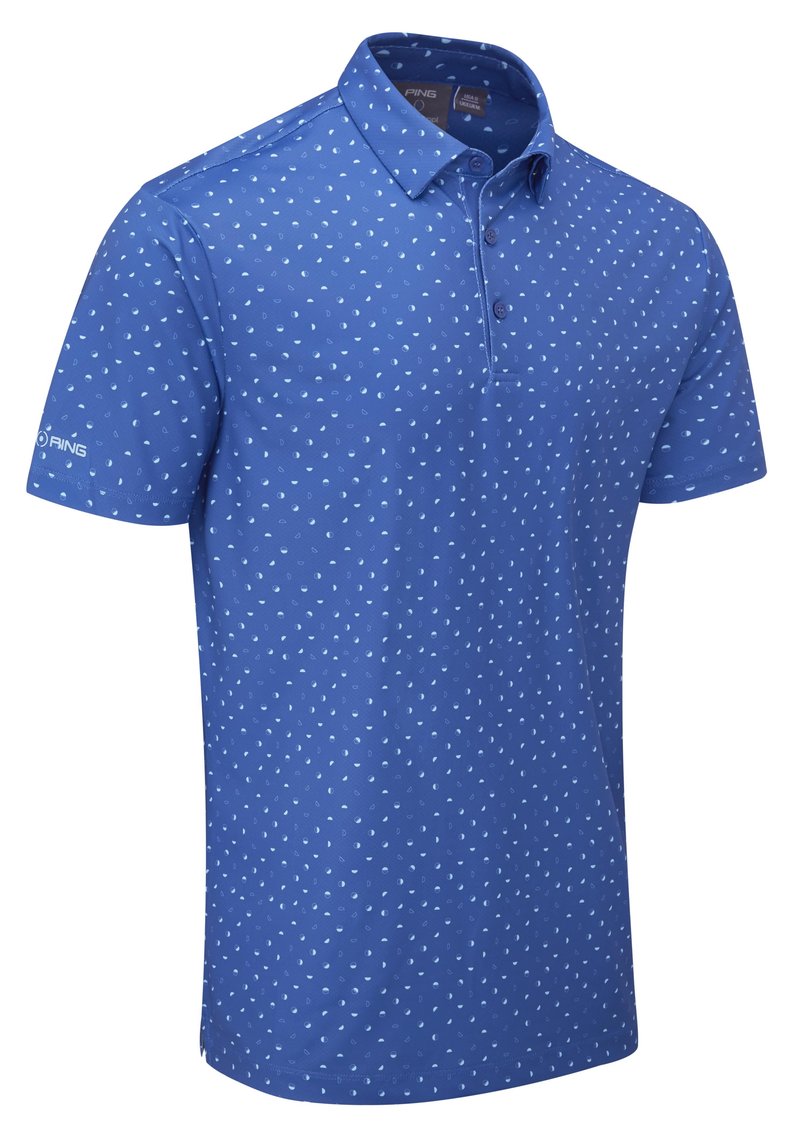 Ping Ephron Printed pánské polo, bright cobalt multi