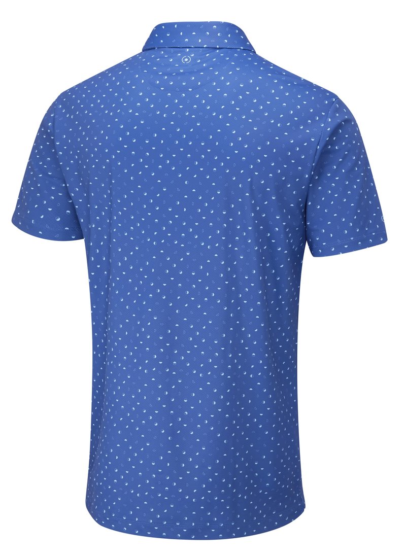 Ping Ephron Printed pánské polo, bright cobalt multi