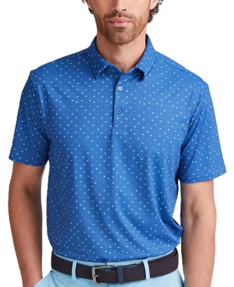 Ping Ephron Printed pánské polo, bright cobalt multi