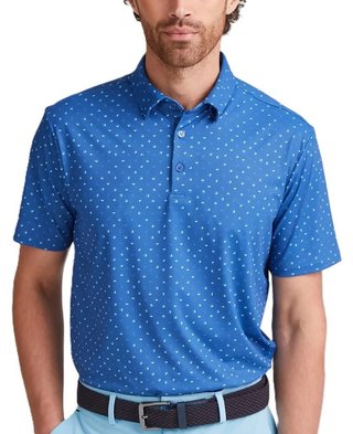Ping Ephron Printed pánské polo, bright cobalt multi