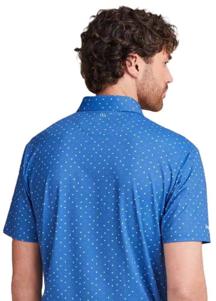 Ping Ephron Printed pánské polo, bright cobalt multi