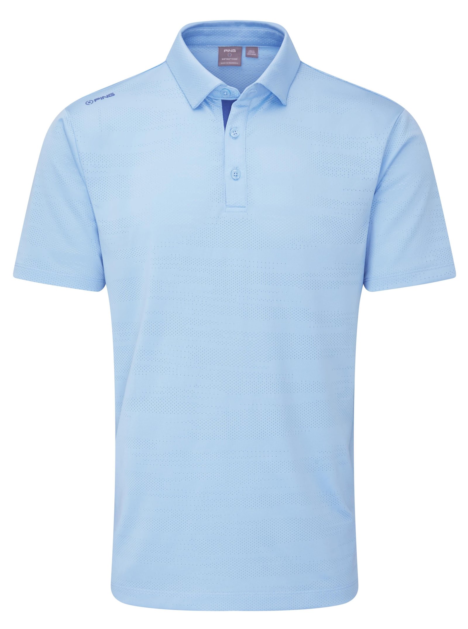 PING Claude Camo Mesh pánské polo, baltic sea