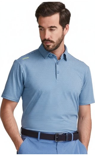 PING Langford pánské polo, bright cobalt/white