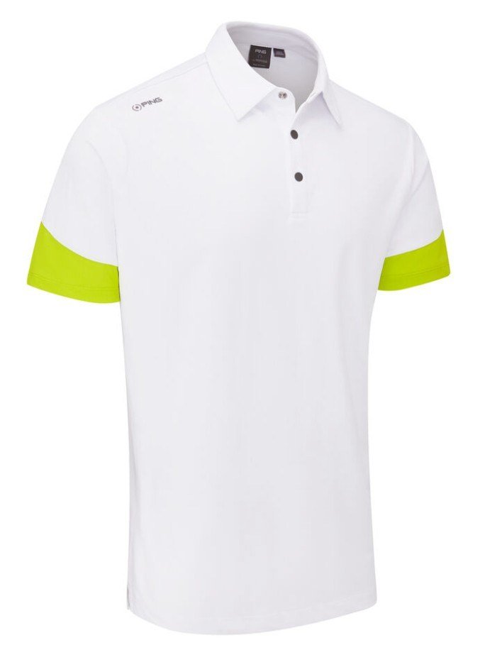 Ping Ty pánské polo, white/lime