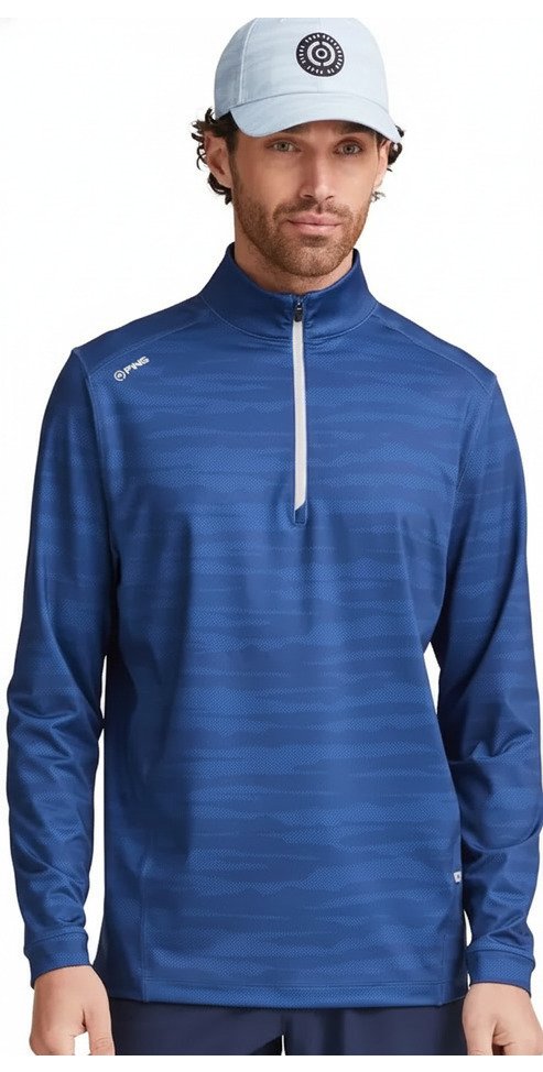 PING Latham Half Zip pánská mikina, inky multi