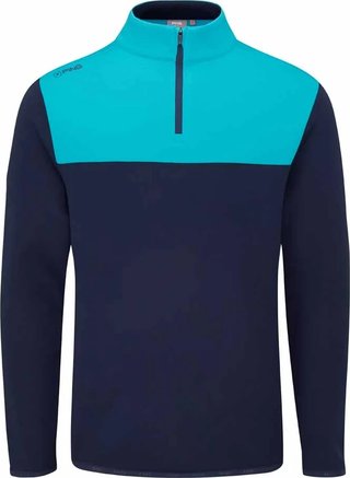 PING Kinver pánská mikina, navy/turquoise