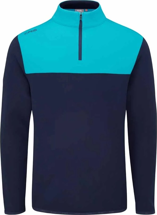 PING Kinver pánská mikina, navy/turquoise