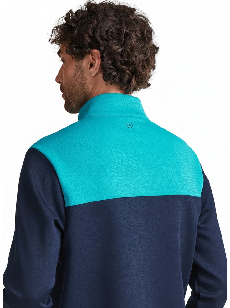 PING Kinver pánská mikina, navy/turquoise