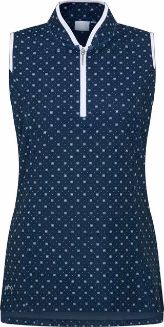 PING Penola Printed Sleeveless dámské polo, micro monogram