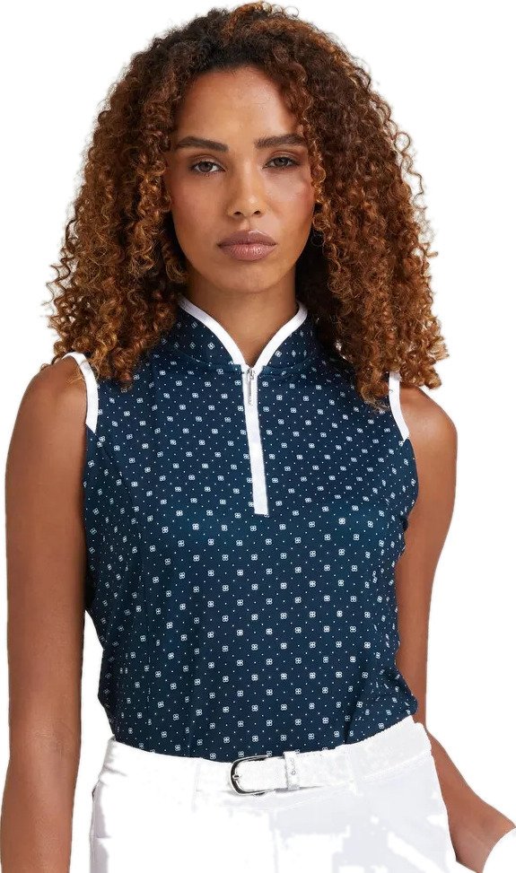 PING Penola Printed Sleeveless dámské polo, micro monogram