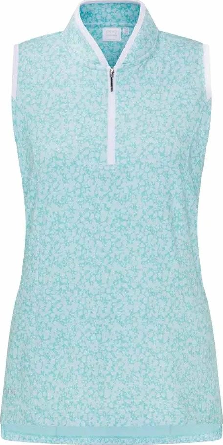 PING Penola Printed Sleeveless dámské polo, splash