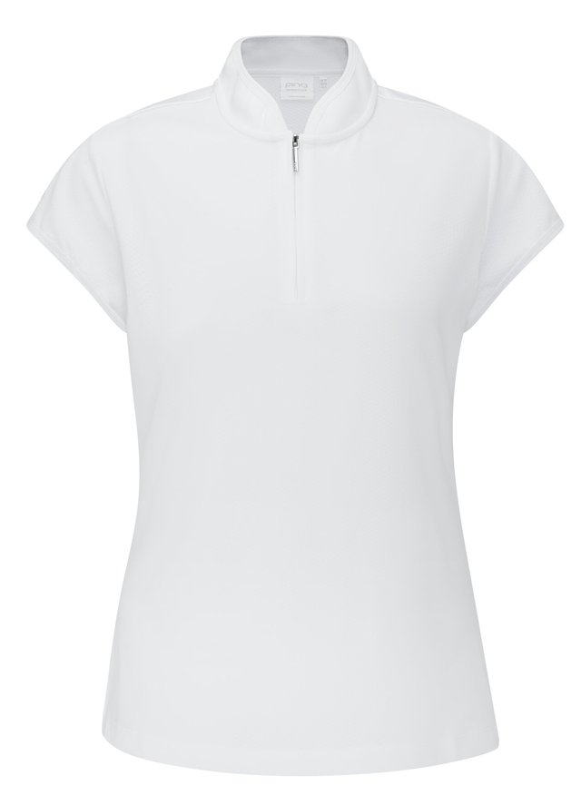 PING Evetta Jacquard dámské polo, bílé