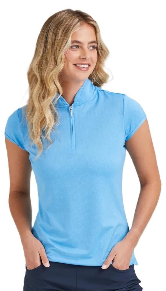 PING Evetta Jacquard dámské polo, infinity blue