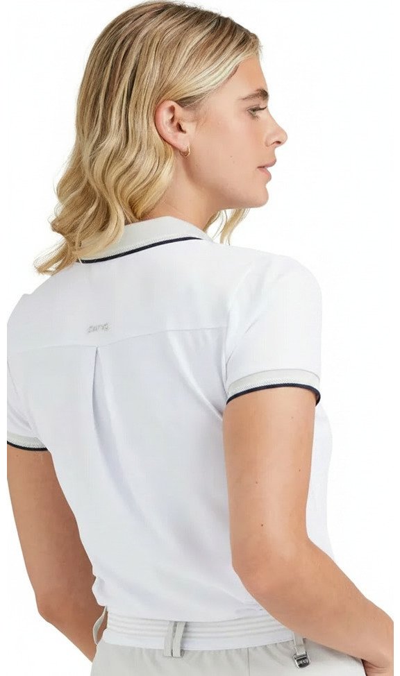 PING Viviana Tipped dámské polo, white/pebble