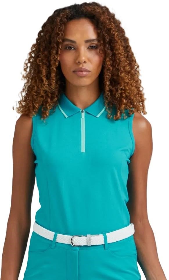 PING Eben Sleeveless dámské polo, tyrkysové
