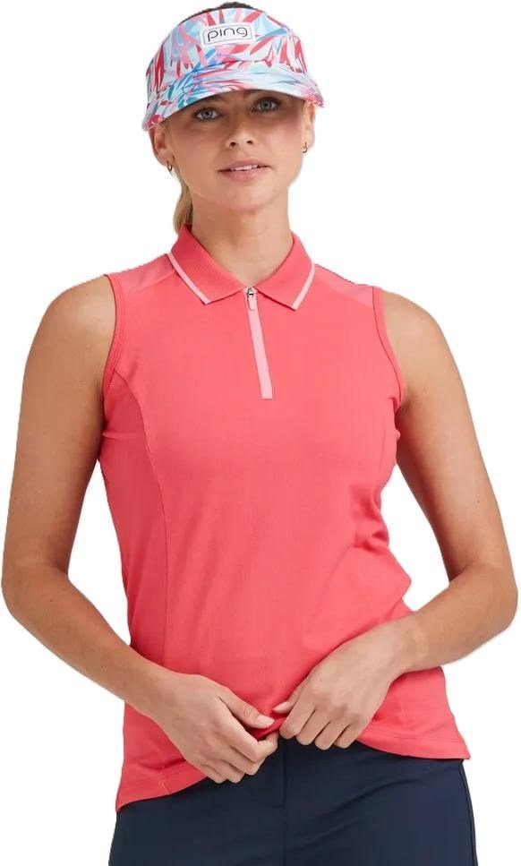 PING Eben Sleeveless dámské polo, paradise pink