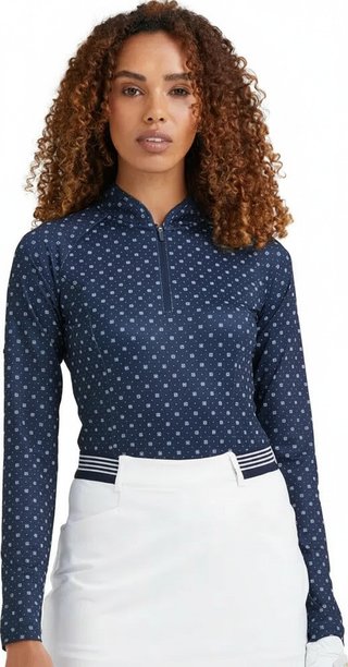 PING Arwen Printed Longsleeve dámské polo, micro monogram