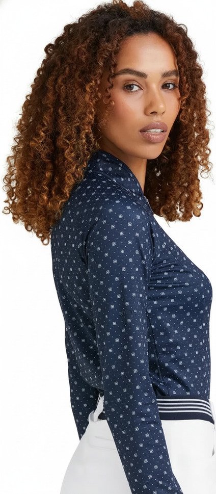 PING Arwen Printed Longsleeve dámské polo, micro monogram