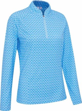 PING Arwen Printed Longsleeve dámské polo, azure geo