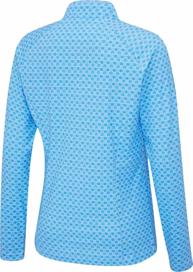 PING Arwen Printed Longsleeve dámské polo, azure geo