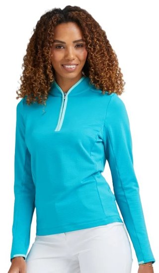 Ping Abigale Performance Fleece dámská mikina, turquoise