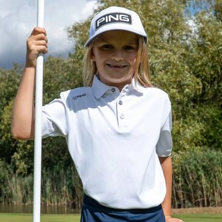 PING Lindum Junior dětské polo, bílé