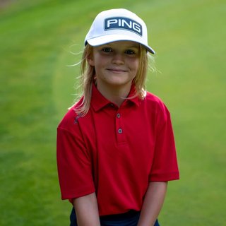 PING Lindum Junior dětské polo, rich red