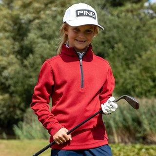 PING Ramsey Junior mikina, Rich Red Marl