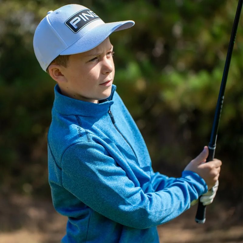 PING Ramsey Junior mikina, Snorkel Blue Marl