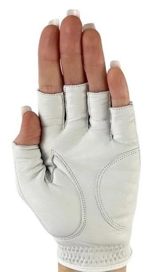 Best of Golf America Half Finger dámská golfová rukavice, bílá
