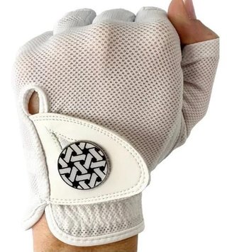 Best of Golf America Half Finger dámská golfová rukavice, bílá