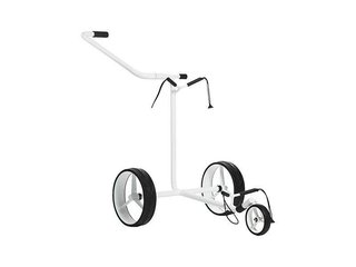 JuStar White 3-kolový manuální golfový vozík + přepravní taška a mechanická brzda