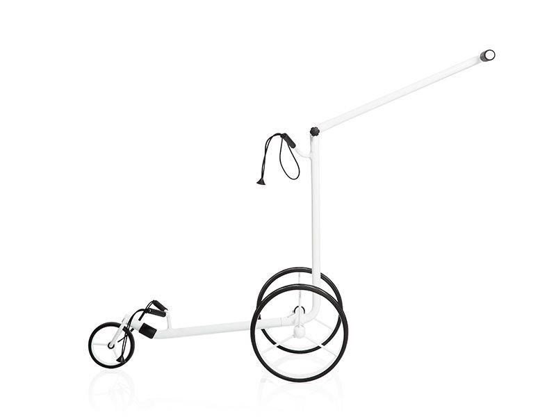 JuStar White 3-kolový manuální golfový vozík + přepravní taška a mechanická brzda