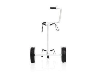 JuStar White 3-kolový manuální golfový vozík + přepravní taška a mechanická brzda