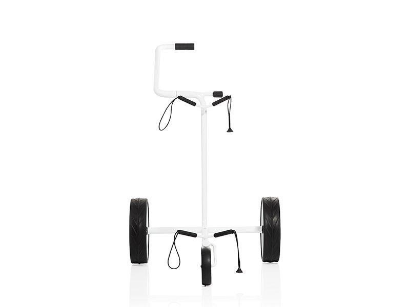 JuStar White 3-kolový manuální golfový vozík + přepravní taška a mechanická brzda