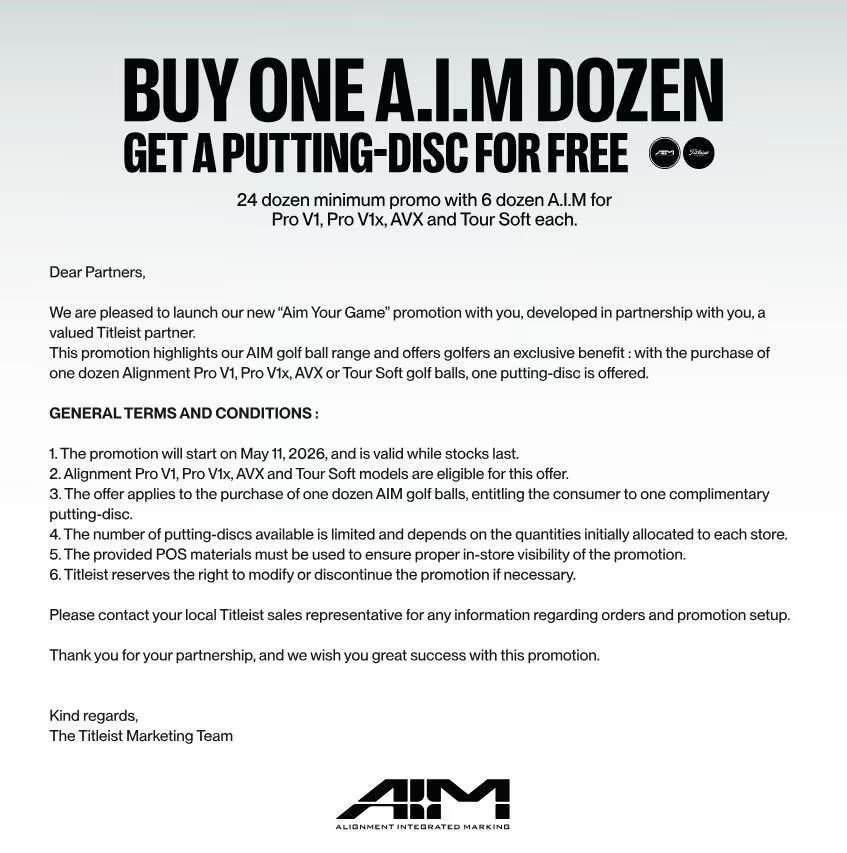 Titleist AIM your game putting disc