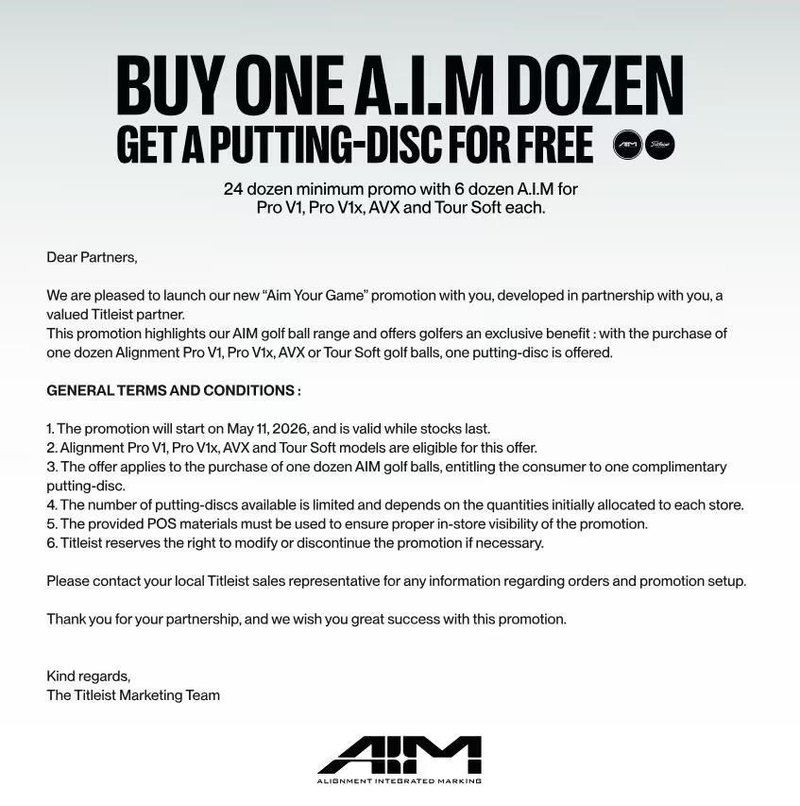 Titleist AIM your game putting disc