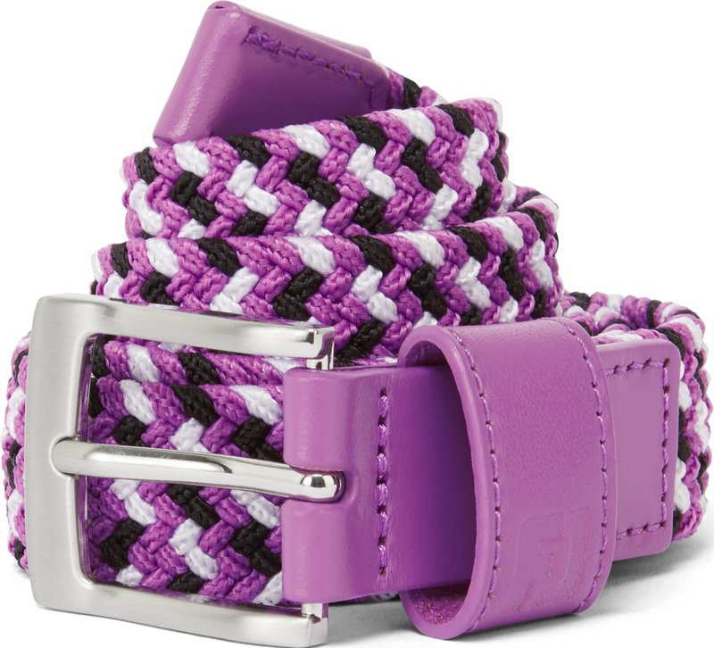 FootJoy Braided unisex opasek, černý/bílý/berry, dlouhý