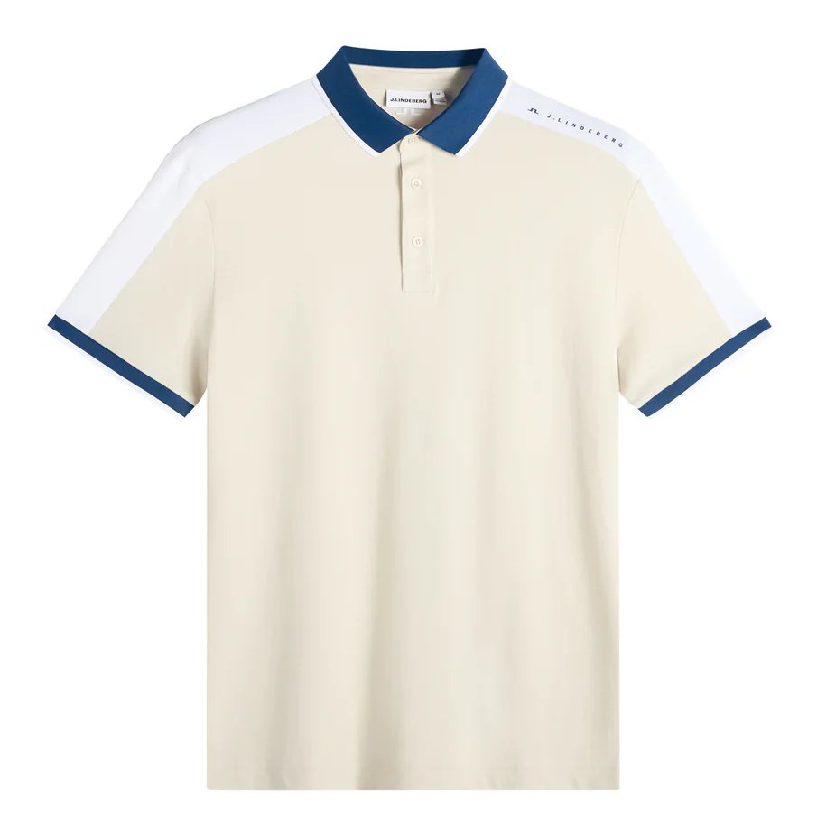 J.Lindeberg Jace pánské polo, Moonbeam