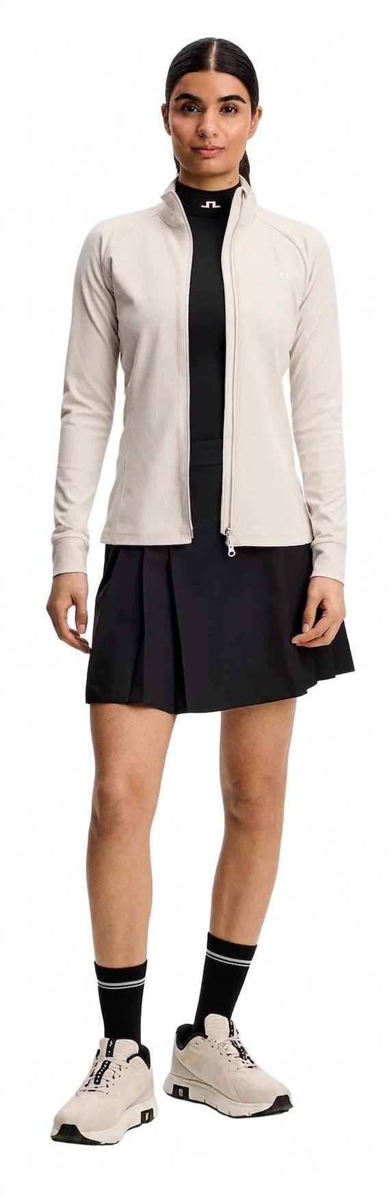 J.Lindeberg Mel Rib Mid Layer dámská mikina, Moonbeam
